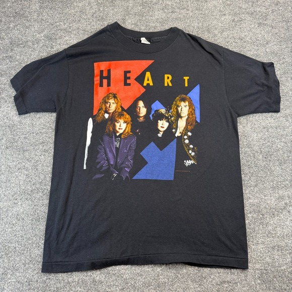 Anvil Other - Vtg 1990 Heart Brigade Tour Shirt Anvil Value T Large L Band Concert Rock 50/50